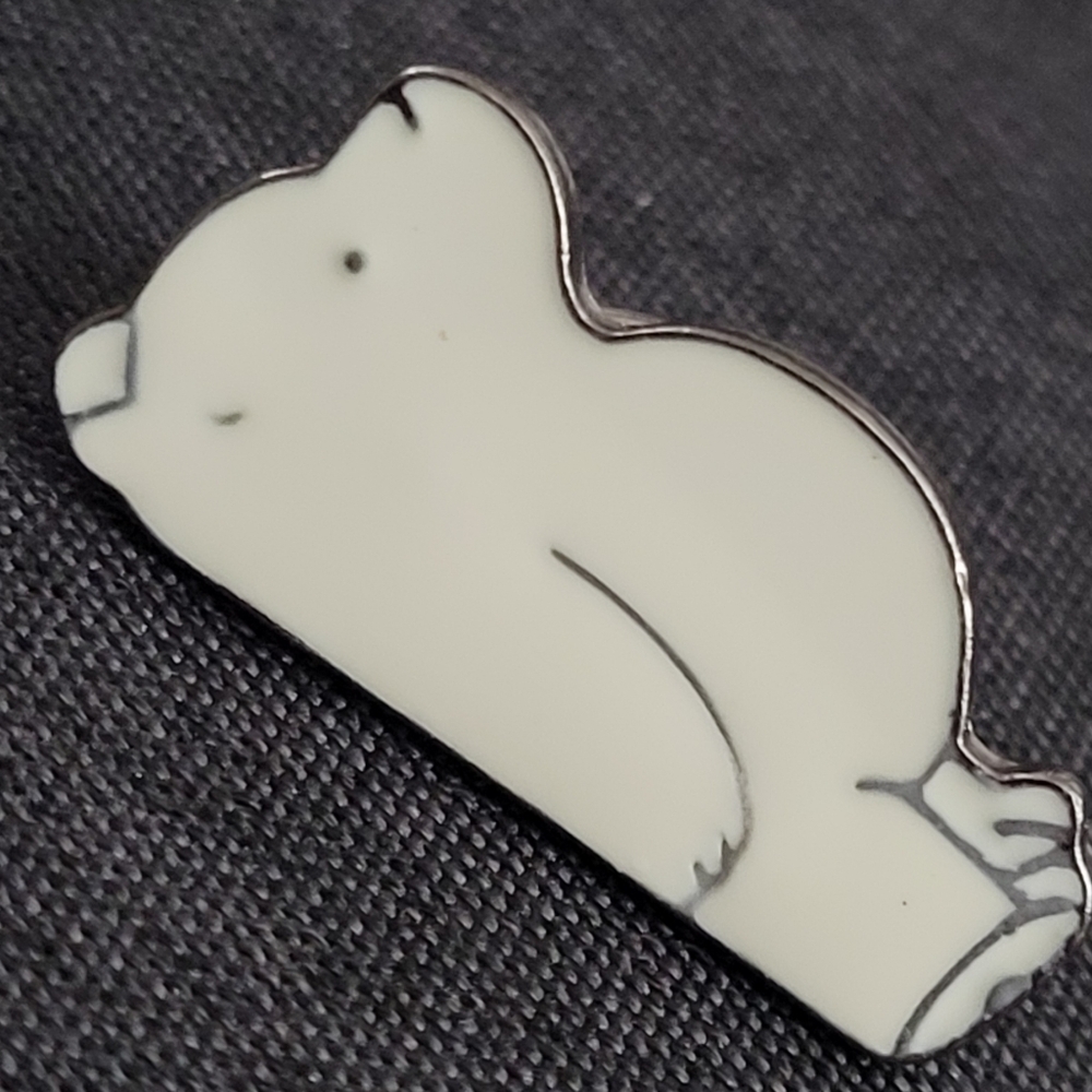 We Bare Bears Ice Bear Resting Enamel Pin - Picture 6 of 10